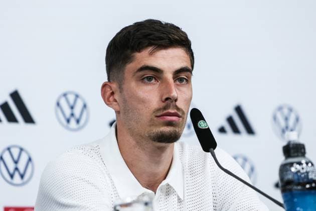 Fussball, Nationalmannschaft Saison 2023 24 Pressekonferenz Deutschland vor dem Länderspiel gegen Griechenland 06.06.2024, BORUSSIA-PARK Kai Havertz (Deutschland, 7) Mönchengladbach BORUSSIA-PARK Nordrhein-Westfahlen Deutschland