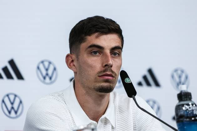 Fussball, Nationalmannschaft Saison 2023 24 Pressekonferenz Deutschland vor dem Länderspiel gegen Griechenland 06.06.2024, BORUSSIA-PARK Kai Havertz (Deutschland, 7) Mönchengladbach BORUSSIA-PARK Nordrhein-Westfahlen Deutschland