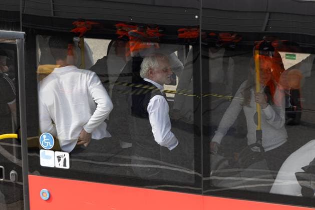 Abreise DFB-Team zum Länderspiel nach Düsseldorf Abreise der DFB-Fußball-Nationalmannschaft vom Flughafen Nürnberg nach Düsseldorf. In Mönchengladbach findet am 07.06.2024 das letzte Länderspiel Deutschland gegen Griechenland vor dem Beginn der Fußball-Europameisterschaft 2024 statt Nürnberg Flughafen Bayern Deutschland