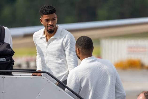 Abreise DFB-Team zum Länderspiel nach Düsseldorf Abreise der DFB-Fußball-Nationalmannschaft vom Flughafen Nürnberg nach Düsseldorf. In Mönchengladbach findet am 07.06.2024 das letzte Länderspiel Deutschland gegen Griechenland vor dem Beginn der Fußball-Europameisterschaft 2024 statt Nürnberg Flughafen Bayern Deutschland