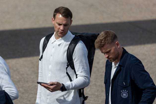 Abreise DFB-Team zum Länderspiel nach Düsseldorf Abreise der DFB-Fußball-Nationalmannschaft vom Flughafen Nürnberg nach Düsseldorf. In Mönchengladbach findet am 07.06.2024 das letzte Länderspiel Deutschland gegen Griechenland vor dem Beginn der Fußball-Europameisterschaft 2024 statt Nürnberg Flughafen Bayern Deutschland
