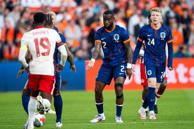 Eredivisie: {event} Rotterdam - Lutsharel Geertruida of Netherlands , Jerdy Schouten of Netherlands during the Friendly match between The Netherlands and Canada at De Kuip on 06 June 2024 in Rotterdam, The Netherlands. (Box 2 Box Tom Bode) Copyright: xTomxBodex