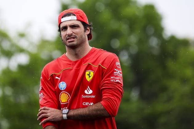 SAINZ Carlos (spa), Scuderia Ferrari SF-24, portrait during the Formula 1 AWS Grand Prix du Canada 2024, 9th round of the 2024 Formula One World Championship, WM, Weltmeisterschaft from June 07 to 09, 2024 on the Circuit Gilles Villeneuve, in MontrÃ al, Canada - F1 - CANADIAN GRAND PRIX 2024 DPPI Panoramic  240606_R09_CANADA_DP_EA021227