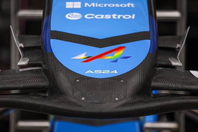 Alpine F1 Team front wing during the Formula 1 AWS Grand Prix du Canada 2024, 9th round of the 2024 Formula One World Championship, WM, Weltmeisterschaft from June 07 to 09, 2024 on the Circuit Gilles Villeneuve, in MontrÃ al, Canada - F1 - CANADIAN GRAND PRIX 2024 DPPI Panoramic  240606_R09_CANADA_DP_EA028547
