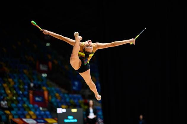 Sport Themen der Woche KW23 Sport Bilder des Tages Frankfurt, GERMANY - 06.06.24: Die Finals 2024. Rhythmic gymnastics, Rhythmische Sportgymnastik, RSG at SE Arena  Copyright: xVITALIIxKLIUIEVx