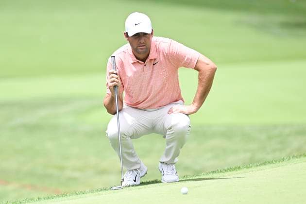 June 6, 2024: Scottie Scheffler (USA) drives off the 15th hole during the first round at the Memorial Tournament in Dublin, Ohio. Cal Media Dublin USA - ZUMAc04_ 20240606_zma_c04_081 Copyright: xBrentxClarkx