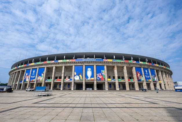Fussball, Herren, Saison 2023 2024, vor der EM 2024 in Deutschland, Stadium Open Media Day im Berliner Olympiastadion, im Bild Außenansicht Ostkurve, 07.06. 2024, Copyright: xMatthiasxKochx