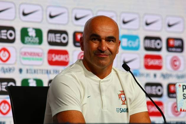 Sport Bilder des Tages Portugal Fussball Nationalmannschaft, Selecao, 07.06.2024, Portugal - Kroatien Pressekonferenz Vorbereitungsspiel zur Europameisterschaft 2024 , Trainer Roberto Martinez (Portugal) *** Portugal national football team, Selecao, 07 06 2024, Portugal Croatia press conference preparatory match for the European Championship 2024 , Coach Roberto Martinez Portugal Copyright: FernandoxSoares