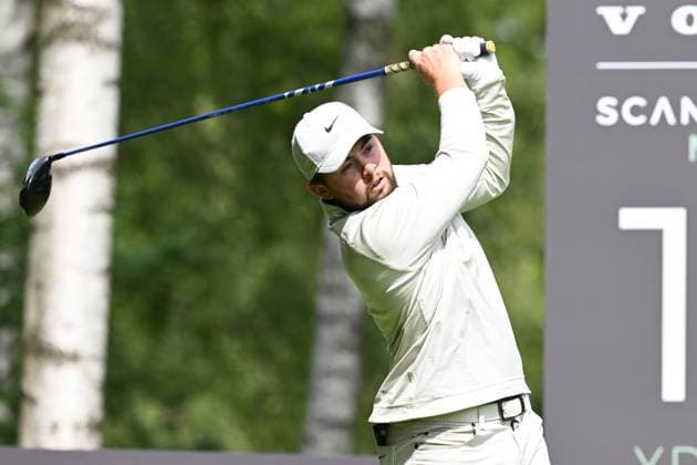 HELSINGBORG, SVERIGE 20240607 Alex Fitzpatrick (England) under andra dagen av Volvo Car Scandinavian Mixed pa Tournament Course pa Vasatorps Golfklubb utanför Helsingborg. HELSINGBORG SVERIGE x10030x