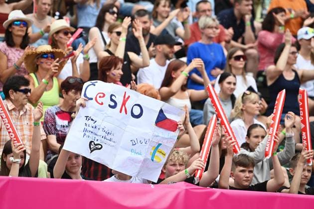 Czech fans during the Pro Tour Ostrava match Jiri Sedlak and Jakub Sepka of Czech Republic vs Lukas Pfretzschner and Sven Winter of Germany, Ostrava, Czech Republic, June 7, 2024. (CTKxPhoto JaroslavxOzana) CTKPhotoP2024060704878  CTKPhotoP2024060704878