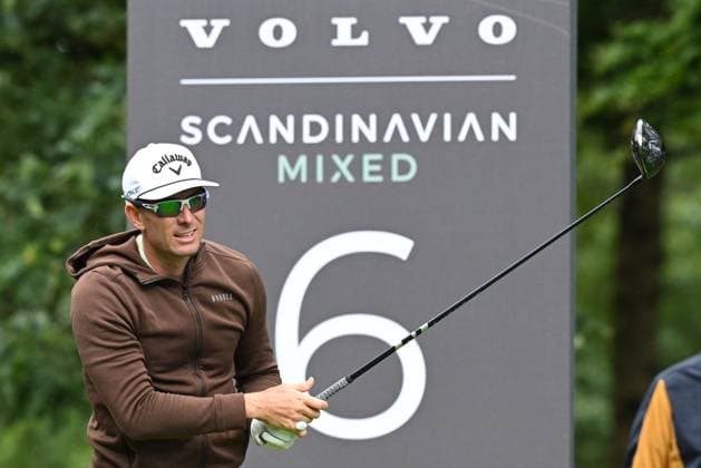 HELSINGBORG, SWEDEN 20240607 Dylan Fritelli of South Africa in action during the second day of the Scandinavian Mixed, DP World Tour Championship golf tournament, at Vasatorps Golf Club outside Helsingborg, Sweden, on June 07, 2024. HELSINGBORG SWEDEN x10030x