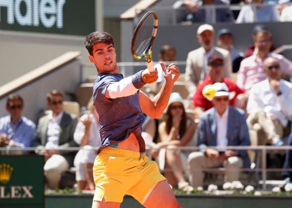 Carlos Alcaraz (ESP), Halbfinale, Semi Final Tennis - French Open 2024 - Roland Garros - Paris - - France - 7 June 2024. Copyright: xJuergenxHasenkopfx