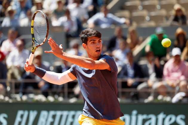 Carlos Alcaraz (ESP), Halbfinale, Semi Final Tennis - French Open 2024 - Roland Garros - Paris - - France - 7 June 2024. Copyright: xJuergenxHasenkopfx