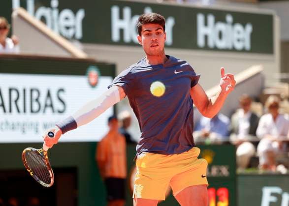 Carlos Alcaraz (ESP), Halbfinale, Semi Final Tennis - French Open 2024 - Roland Garros - Paris - - France - 7 June 2024. Copyright: xJuergenxHasenkopfx