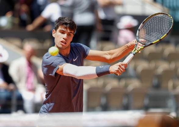 Carlos Alcaraz (ESP), Halbfinale, Semi Final Tennis - French Open 2024 - Roland Garros - Paris - - France - 7 June 2024. Copyright: xJuergenxHasenkopfx