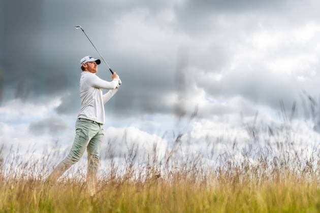 240607 Sebastian Söderberg of Sweden during the second round of the 2024 Scandinavian Mixed Golf Tournament on June 7, 2024 in Helsingborg. Photo: Petter Arvidson BILDBYRAN kod PA PA0827 golf scandinavian mixed bbeng Volvo Car Scandinavian Mixed Copyright: PETTERxARVIDSON BB240607PA150