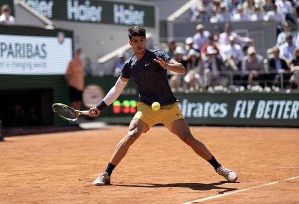 Carlos Alcaraz of Spain in action French Open Tennis, Day 13, Tennis, Roland Garros, Paris, France - 07 June 2024  Copyright: xEllaxLing Shutterstockx 14523807z