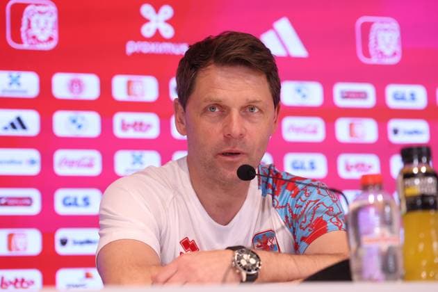 Luxembourg s head coach Luc Holtz pictured during a press conference, PK, Pressekonferenz of the Luxembourg national soccer team, at the King Baudouin stadium in Brussels, Friday 07 June 2024. Luxembourg will play against Belgian national soccer team Red Devils on Saturday in preparation of the Euro 2024 European Championships in Germany. VIRGINIExLEFOUR  x94129846x