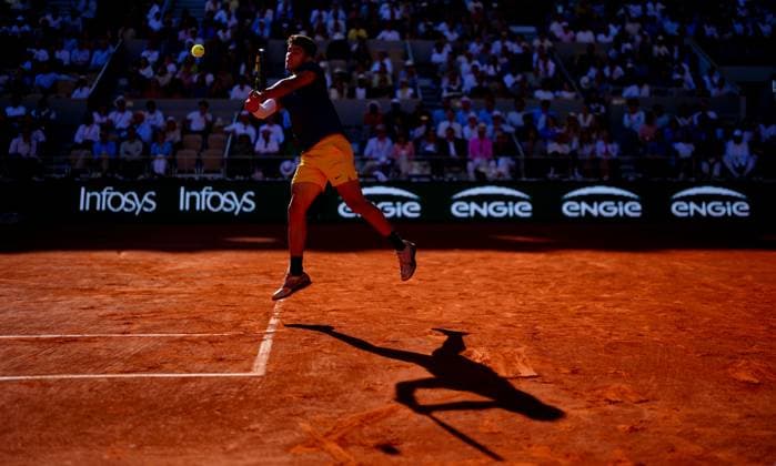 Carlos Alcaraz in semi final action French Open Tennis, Day 13, Tennis, Roland Garros, Paris, France - 07 June 2024  Copyright: xJavierxGarcia Shutterstockx 14523806bf