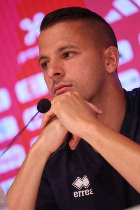 Luxembourg s goalkeeper Anthony Moris pictured during a press conference, PK, Pressekonferenz of the Luxembourg national soccer team, at the King Baudouin stadium in Brussels, Friday 07 June 2024. Luxembourg will play against Belgian national soccer team Red Devils on Saturday in preparation of the Euro 2024 European Championships in Germany. VIRGINIExLEFOUR  x94132146x