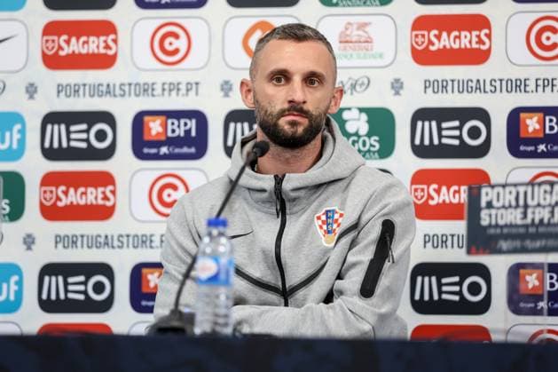 Media conference of the Croatian football team Marcelo Brozovic at the press conference, PK, Pressekonferenz on the eve of tomorrow s friendly match against Portugal, Lisbon, Stadium Nacionale 07 June 2024 IgorxKralj PIXSELL