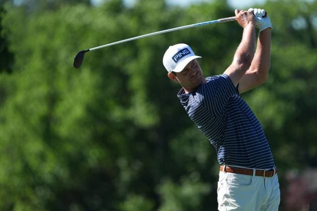 DUBLIN, OH - JUNE 07: Harris English tees off from hole five during the second round of the Memorial Tournament presented by Workday on June 7, 2024 at Muirfield Village Golf Club in Dublin, Ohio.(Photo by Jason Mowry Icon Sportswire) GOLF: JUN 07 PGA, Golf Herren the Memorial Tournament presented by Workday EDITORIAL USE ONLY Icon240607010