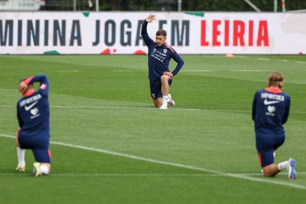 Training of the Croatian football team Josip Juranovic during the Training of the Croatian football team ahead of tomorrow s friendly match against Portugal at the Nacionale stadium in Lisbon, Portugal June 7, 2024 IgorxKralj PIXSELL