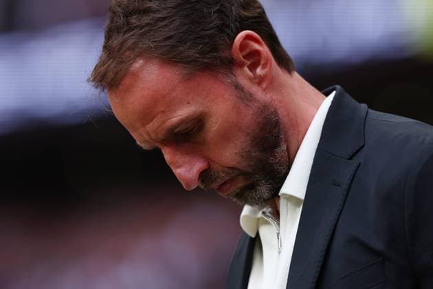 7th June 2024; Wembley Stadium, London, England; International Football Friendly, England versus Iceland; A dejected looking England Manager Gareth Southgate as Iceland take the lead in the 12th minute  ActionPlus12651597 ShaunxBrooks