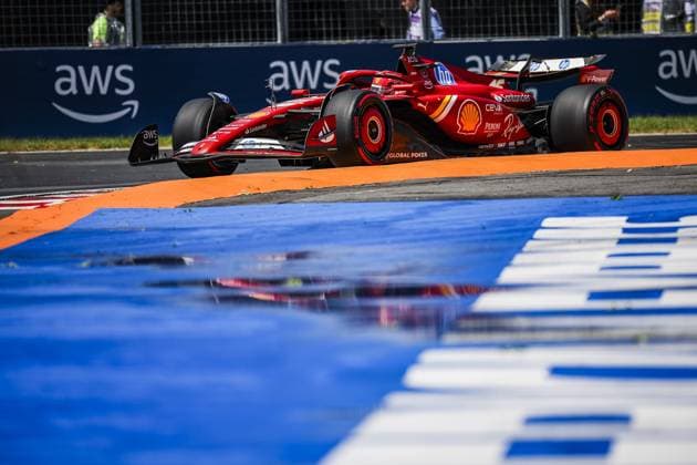 16 LECLERC Charles (mco), Scuderia Ferrari HP SF-24, action during the Formula 1 AWS Grand Prix du Canada 2024, 9th round of the 2024 Formula One World Championship, WM, Weltmeisterschaft from June 07 to 09, 2024 on the Circuit Gilles Villeneuve, in MontrÃ al, Canada - F1 - CANADIAN GRAND PRIX 2024 DPPI Panoramic  240607_R09_CANADA_DP_EA024342