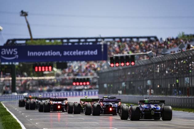 03 RICCIARDO Daniel (aus), Visa Cash App RB F1 Team VCARB 01, action during the Formula 1 AWS Grand Prix du Canada 2024, 9th round of the 2024 Formula One World Championship, WM, Weltmeisterschaft from June 07 to 09, 2024 on the Circuit Gilles Villeneuve, in MontrÃ al, Canada - F1 - CANADIAN GRAND PRIX 2024 DPPI Panoramic  240607_R09_CANADA_DP_EA024595