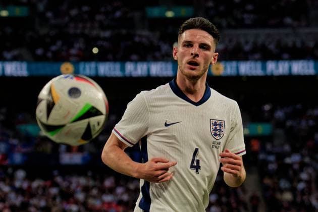 London, England, June 07 2024: Declan Rice (4 England) in action during the International Friendly, Länderspiel, Nationalmannschaft game between England and Iceland at Wembley Stadium in London, England. (Pedro Porru SPP) Copyright: xPedroxPorrux xSPPx spp-en-PePoSp-4F8A9999A