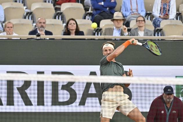 Tennis : Roland Garros 2024 - France - Casper Ruud - Norvege Tennis : Roland Garros 2024 - France - 07 06 2024 ChrysleneCaillaud Panoramic 