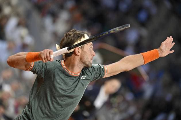 Tennis : Roland Garros 2024 - France - Casper Ruud - Norvege Tennis : Roland Garros 2024 - France - 07 06 2024 ChrysleneCaillaud Panoramic 