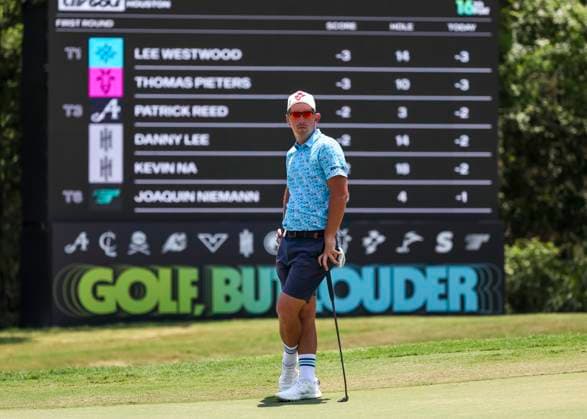HUMBLE, TX - JUNE 07: Lucas Herbert (AUS) waits for his turn to putt on 10 during the first round of the LIV Golf Houston tournament on June 7, 2024 at Golf Club of Houston in Humble, Texas (Photo by Leslie Plaza Johnson Icon Sportswire) GOLF: JUN 07 LIV Golf League Houston EDITORIAL USE ONLY Icon2406070491