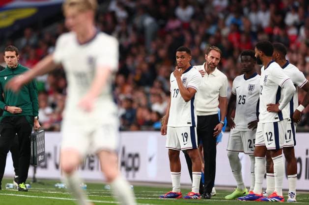 7th June 2024; Wembley Stadium, London, England; International Football Friendly, England versus Iceland; Trent Alexander-Arnold of England waits to come on as substitute  ActionPlus12651779 ShaunxBrooks