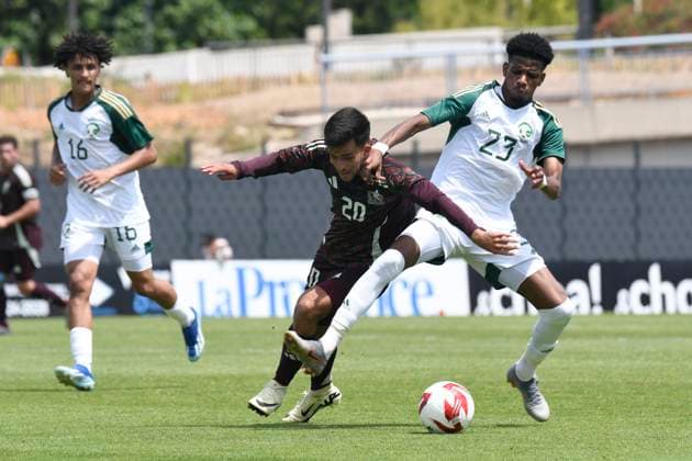 Mexique Vs Arabie Saoudite Alan Bautista (Mexique) FOOTBALL : Festival International Espoirs - Tournoi Maurice Revello - 07 06 2024 WilliamCannarella Panoramic 