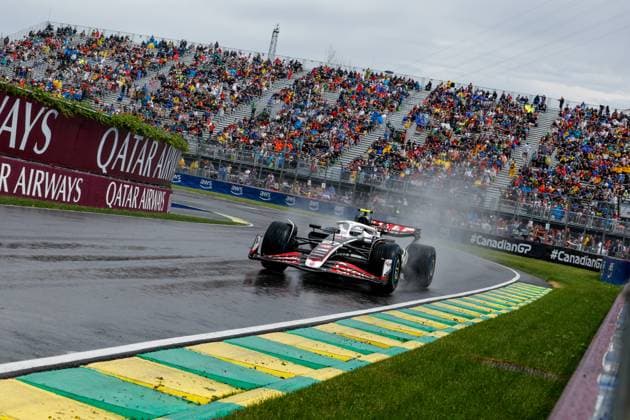27 HULKENBERG Nico (ger), Haas F1 Team VF-24 Ferrari, action during the Formula 1 AWS Grand Prix du Canada 2024, 9th round of the 2024 Formula One World Championship, WM, Weltmeisterschaft from June 07 to 09, 2024 on the Circuit Gilles Villeneuve, in MontrÃ al, Canada - F1 - CANADIAN GRAND PRIX 2024 DPPI Panoramic  F12024GP09CAN_JK392488