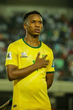 UYO, NIGERIA - JUNE 7: Zwane Themba of South Africa during the 2026 FIFA World Cup, WM, Weltmeisterschaft, Fussball Qualifier match between Nigeria and South Africa at Goodswill Akpabio International Stadium on June 7, 2024 in Uyo, Nigeria. Photo by Victor Ihechi Copyright: xGOALSBYVICTOR_2024x