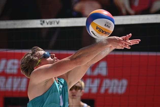 Czech Jakub Sepka in action during the Pro Tour Ostrava match Jakub Sepka, Jiri Sedlak of Czech Republic vs Steven van de Velde, Matthew Immers of Netherlands, Ostrava, Czech Republic, June 8, 2024. (CTKxPhoto JaroslavxOzana) CTKPhotoP2024060802736  CTKPhotoP2024060802736
