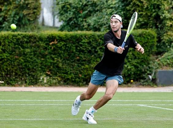 08.06.2024, Boss Open 2024, ATP, Tennis Herren Tour 250, TC Weissenhof Stuttgart, Tennis, im Bild: Jan Lennard Struff (GER) trainiert bei Boss Open 2024