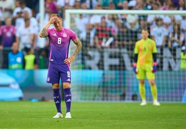 Sport Themen der Woche KW23 Toni Kroos, DFB 8 DFB 2 Manuel NEUER, DFB 1 goalkeeper, sad after 0-1 goal in the friendly match GERMANY - GREECE 2-1 in preparation for European Championships 2024 on Jun 3, 2024 in Nürnberg, Germany.