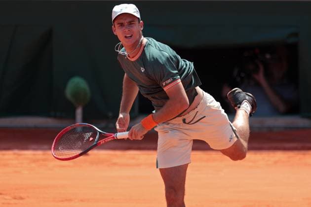8th June 2024; Roland Garros, Paris, France; 2024 French Open Tennis tournament, Day 14; Kaylun Bigun (USA) serves to Tomas Berkieta (POL) in the mens junior singles final  ActionPlus12652349 JonxBromley