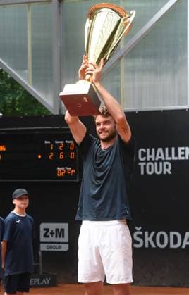 Jerome Kym of Switzerland won the UniCredit Czech Open tennis challenger in Prostejov, Czech Republic, June 8, 2024. (CTKxPhoto LudekxPerina) CTKPhotoP2024060803218  CTKPhotoP2024060803218