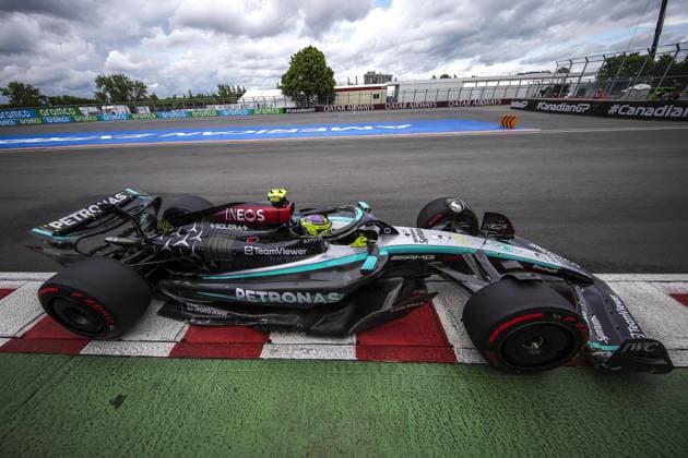 44 HAMILTON Lewis (gbr), Mercedes AMG F1 Team W15, action during the Formula 1 AWS Grand Prix du Canada 2024, 9th round of the 2024 Formula One World Championship, WM, Weltmeisterschaft from June 07 to 09, 2024 on the Circuit Gilles Villeneuve, in MontrÃ al, Canada - F1 - CANADIAN GRAND PRIX 2024 DPPI Panoramic  240608_R09_CANADA_DP_EA015090