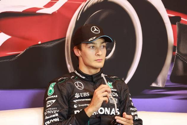 FORMULA 1 AWS GRAND PRIX DU CANADA 2024 08.06.2024, Circuit Gilles-Villeneuve, Montreal, FORMULA 1 AWS GRAND PRIX DU CANADA 2024 , im Bild Poleposition für George Russell (GBR), Mercedes-AMG Petronas Formula One Team, 2. Startplatz für Max Verstappen (NLD), Oracle Red Bull Racing, 3. Startplatz für Lando Norris (GBR), McLaren F1 Team