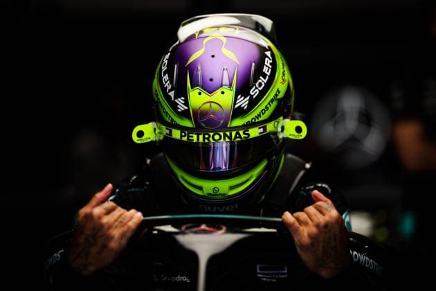 HAMILTON Lewis (gbr), Mercedes AMG F1 Team W15, portrait during the Formula 1 AWS Grand Prix du Canada 2024, 9th round of the 2024 Formula One World Championship, WM, Weltmeisterschaft from June 07 to 09, 2024 on the Circuit Gilles Villeneuve, in MontrÃ al, Canada - F1 - CANADIAN GRAND PRIX 2024 DPPI Panoramic  240608_R09_CANADA_DP_FG001456