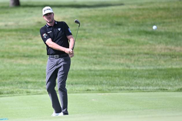 June 8, 2024: Taylor Pendrith (CAN) chips on the chipping green during the third round at the Memorial Tournament in Dublin, Ohio. Cal Media Dublin USA - ZUMAc04_ 20240608_zma_c04_145 Copyright: xBrentxClarkx