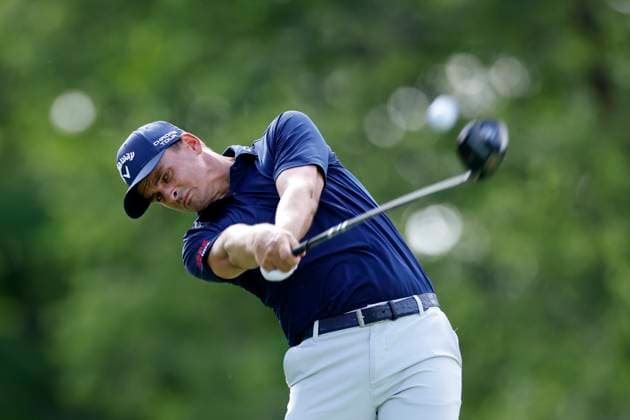 DUBLIN, OH - JUNE 08: Christiaan Bezuidenhout (RSA) hits a drive at the 18th hole during the third round of the Memorial Tournament presented by Workday at Muirfield Village Golf Club on June 08, 2024 in Dublin, Ohio. (Photo by Joe Robbins Icon Sportswire) GOLF: JUN 08 PGA, Golf Herren the Memorial Tournament presented by Workday EDITORIAL USE ONLY Icon5732406080913