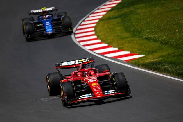55 SAINZ Carlos (spa), Scuderia Ferrari SF-24, action during the Formula 1 AWS Grand Prix du Canada 2024, 9th round of the 2024 Formula One World Championship, WM, Weltmeisterschaft from June 07 to 09, 2024 on the Circuit Gilles Villeneuve, in MontrÃ al, Canada - F1 - CANADIAN GRAND PRIX 2024 DPPI Panoramic  240608_R09_CANADA_DP_EA021829