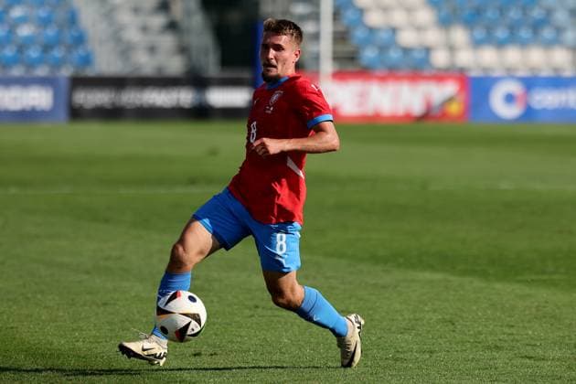 Malta v Czechia - Soccer International Friendly, Länderspiel, Nationalmannschaft Michal Sadilek of Czechia is in action during the international soccer friendly match between Czechia and Malta at the Untersberg-Arena, in Grodig, Austria, on June 07, 2024. Grödig Austria  Copyright: xDomenicxAquilinax originalFilename:aquilina-maltavcz240607_npxQA.jpg